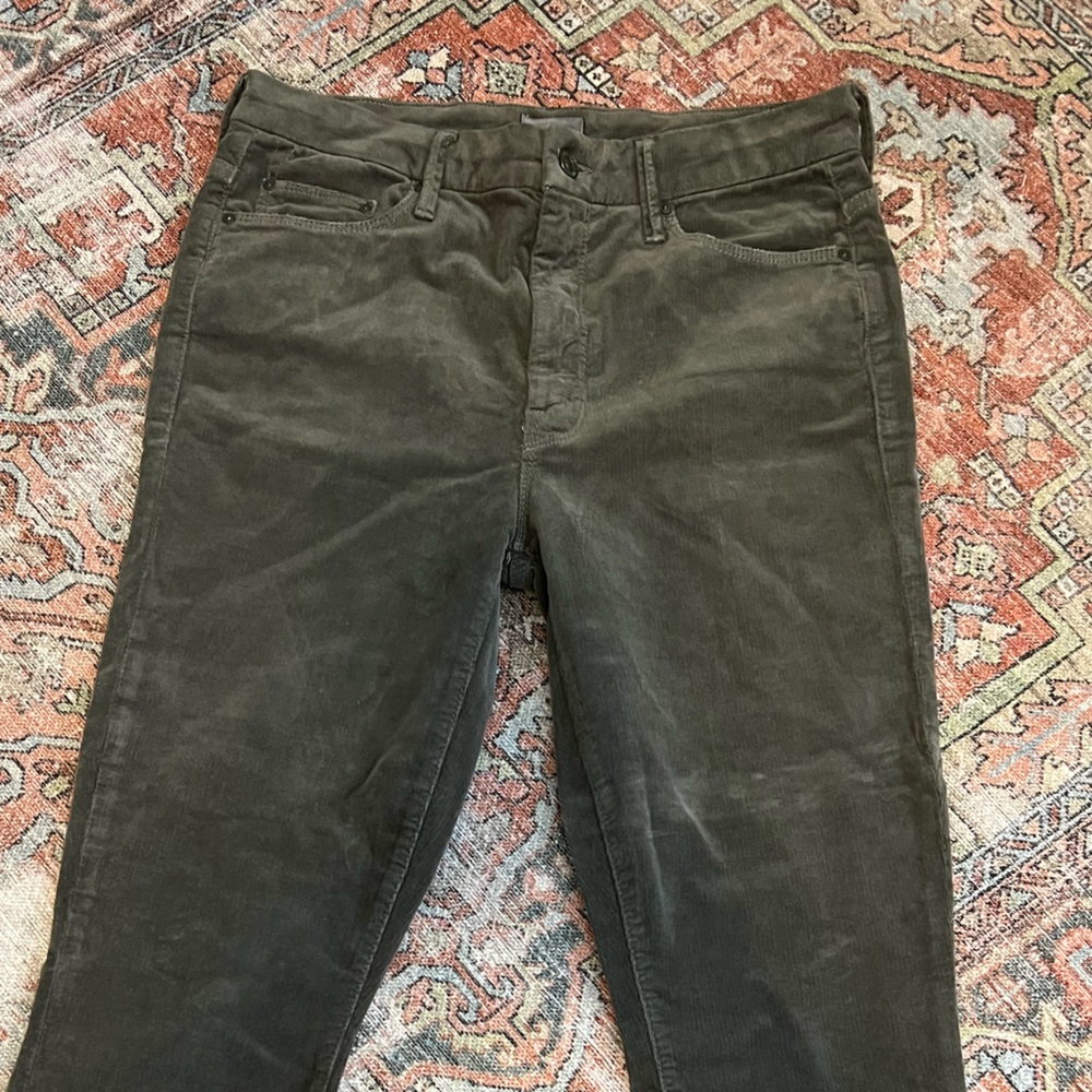 MOTHER green corduroy jean!
